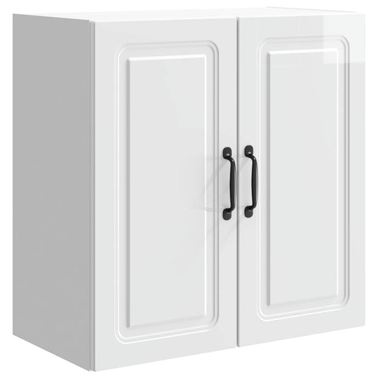 Mobiletto a muro Bianco Lucido 59 x 31 x 60 cm | homemem39