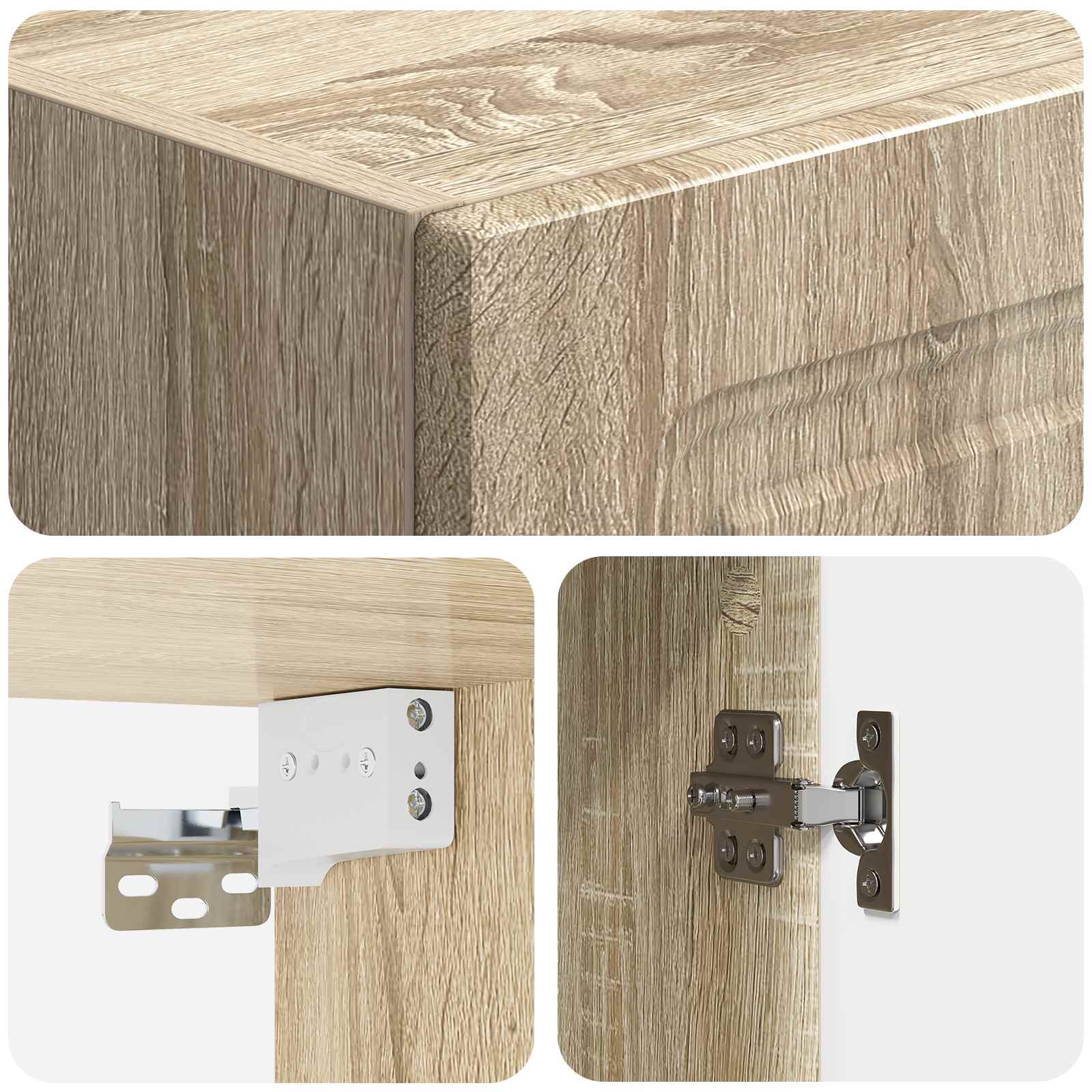 Mobiletto a muro Rovere Sonoma 33 x 34,5 x 90 cm | homemem39