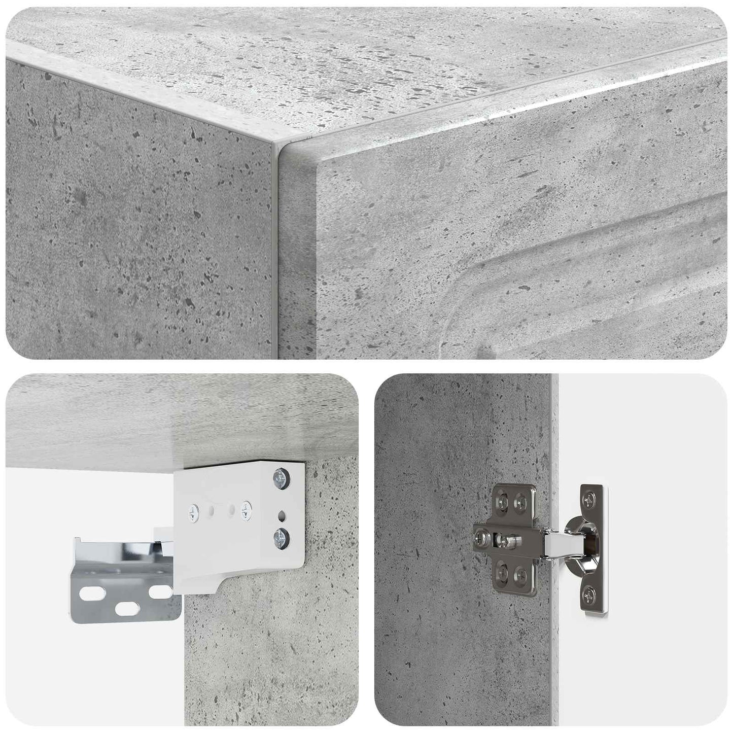 Mobiletto a muro Grigio Cemento 33 x 34,5 x 90 cm | homemem39