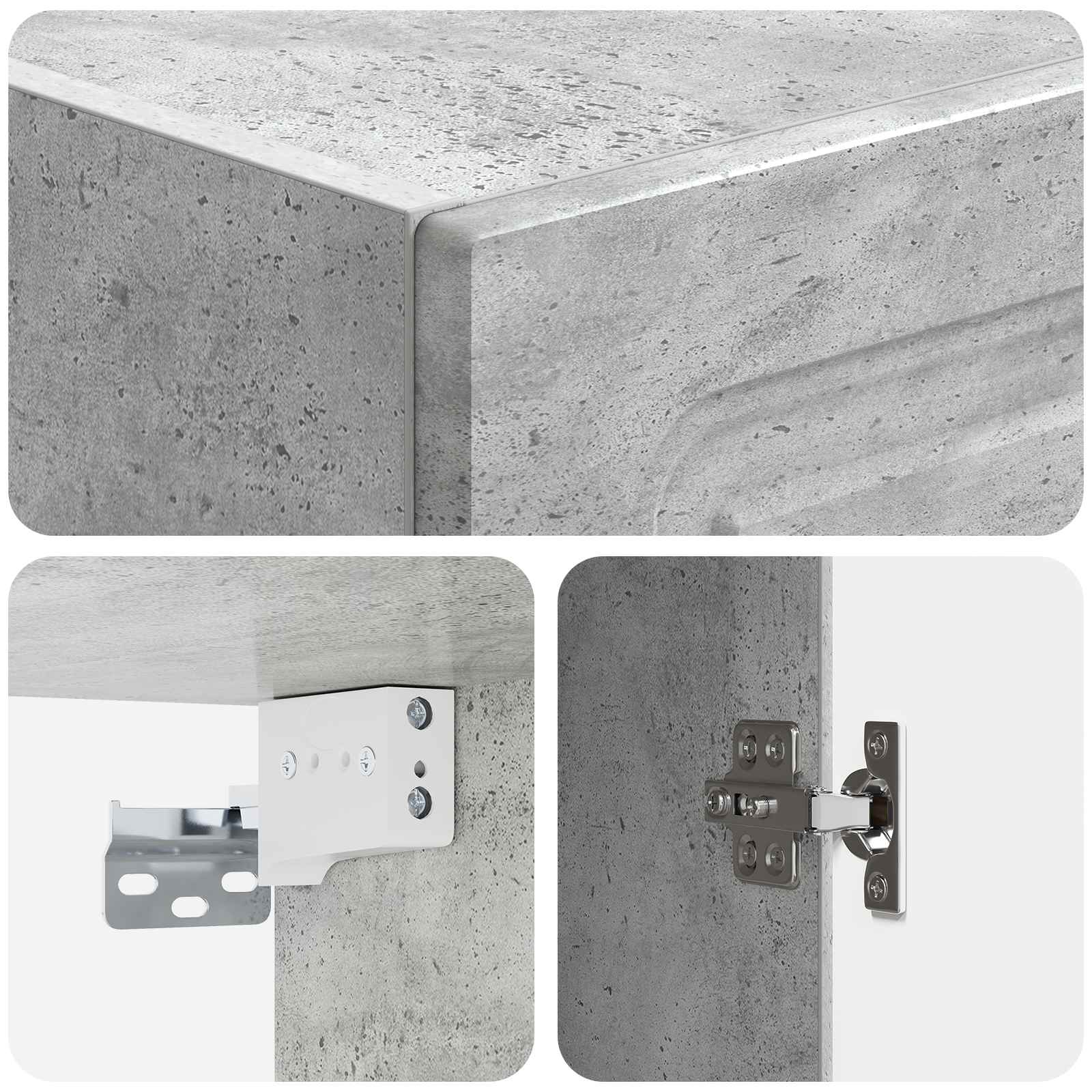 Mobiletto a muro Grigio Cemento 33 x 34,5 x 90 cm | homemem39
