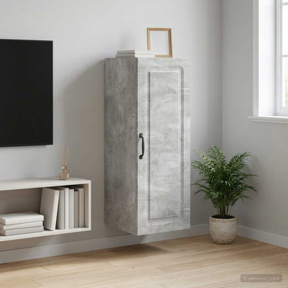 Mobiletto a muro Grigio Cemento 33 x 34,5 x 90 cm | homemem39