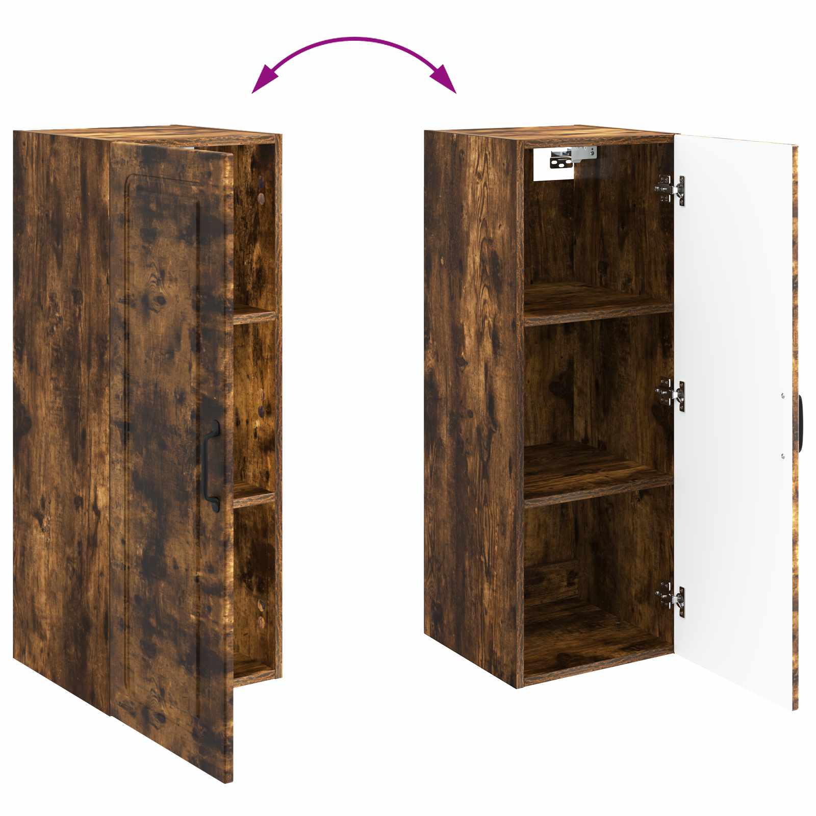 Mobiletto a muro Rovere Fumo 33 x 34,5 x 90 cm | homemem39