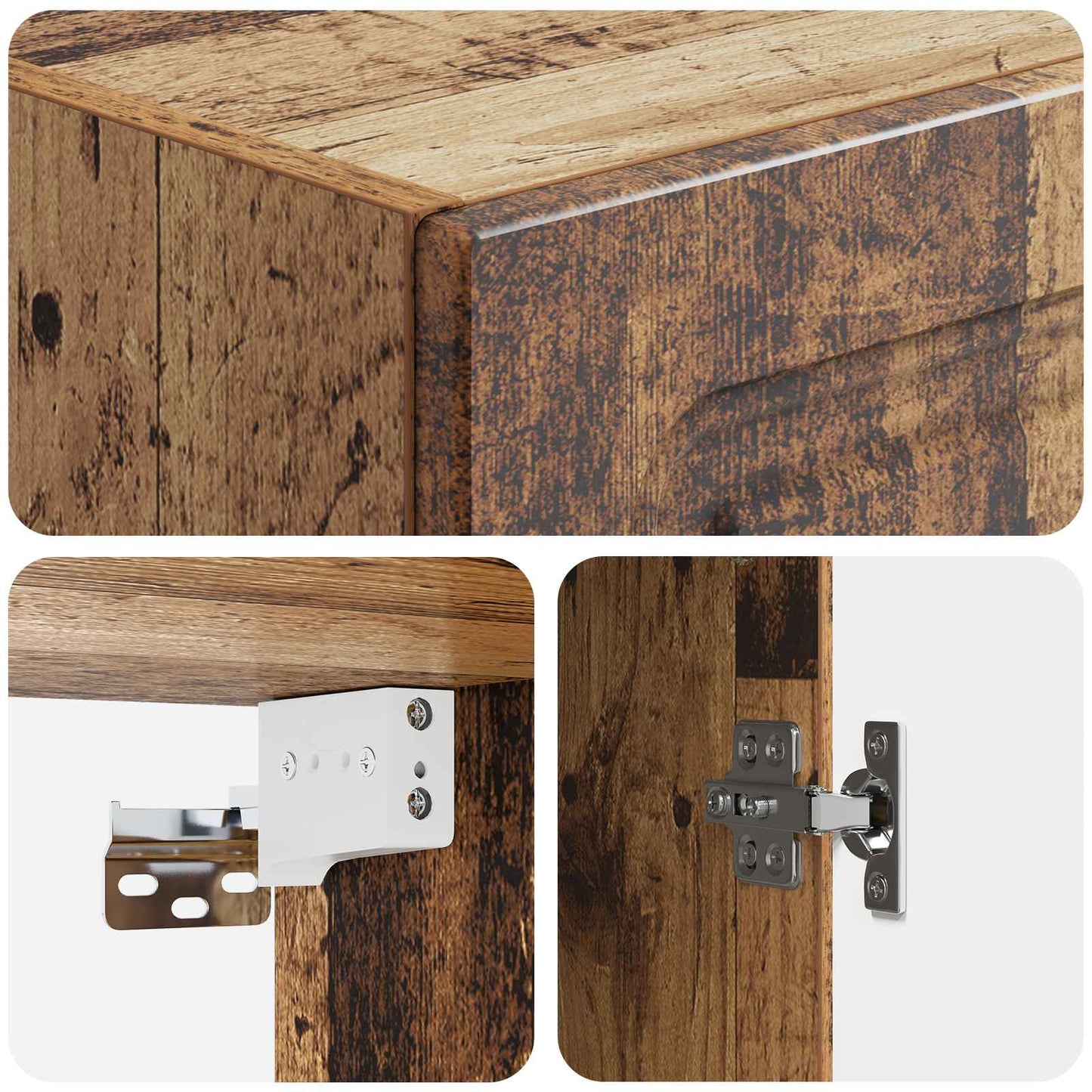 Mobiletto a muro Legno antico 33 x 34,5 x 90 cm | homemem39
