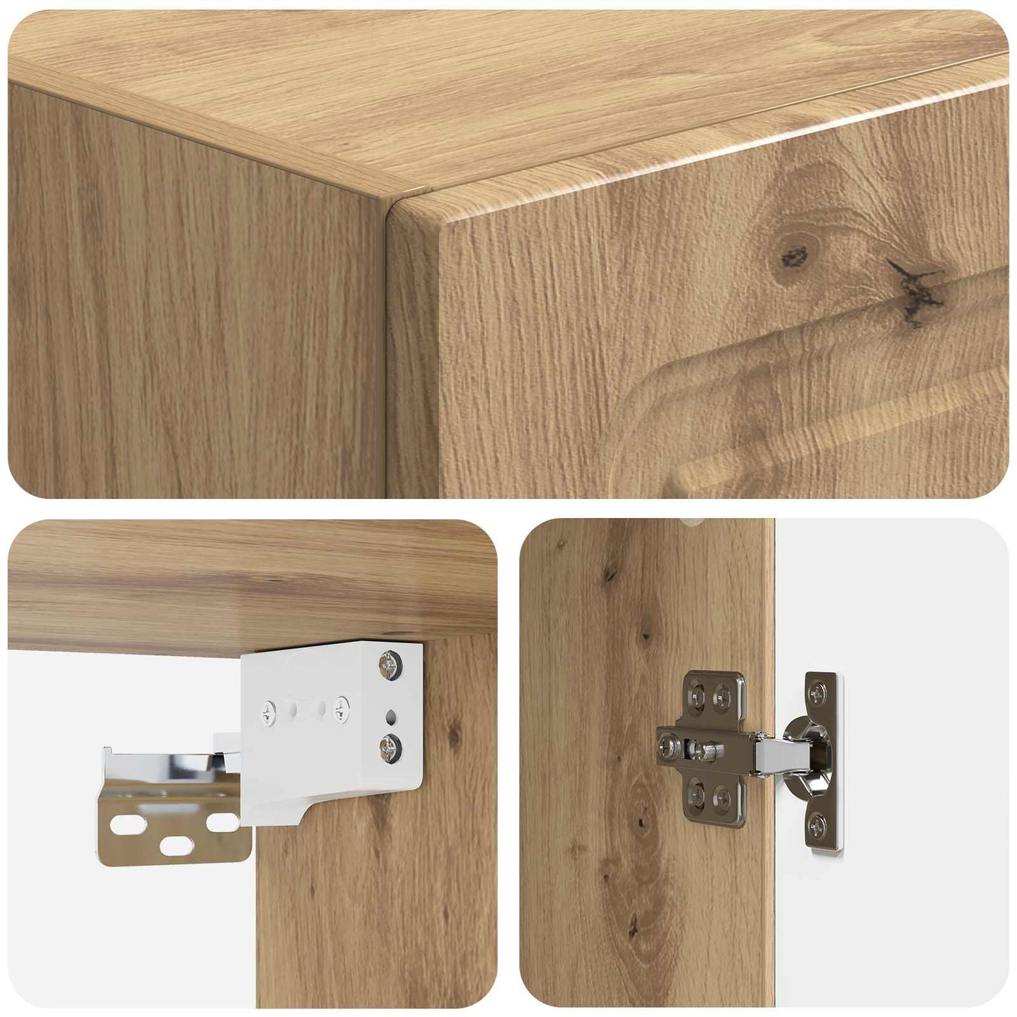 Mobiletto a muro Rovere Artigianale 33 x 34,5 x 90 cm | homemem39