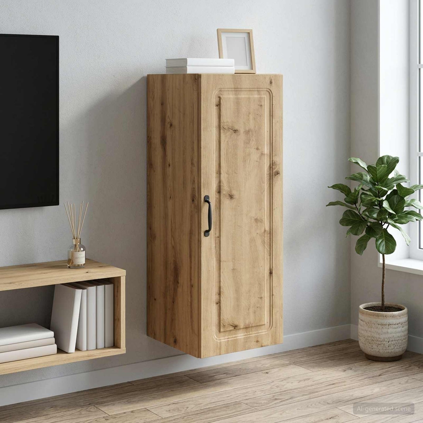 Mobiletto a muro 33 x 34,5 x 90 cm Legno ingegnerizzato | homemem39