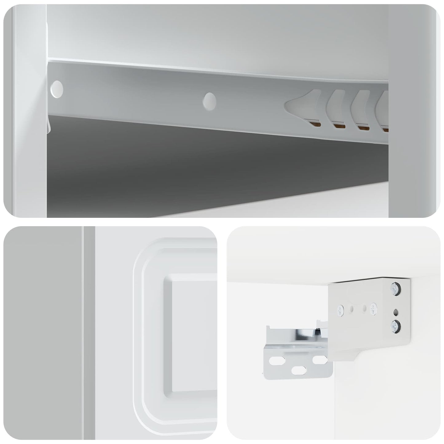Mobiletto da notte a muro 2 pcs Bianco 34,5 x 33 x 20 cm | homemem39