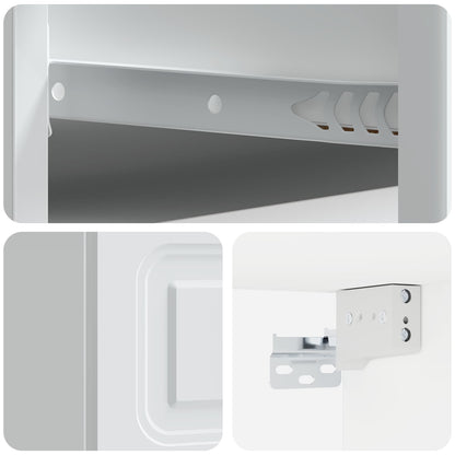 Mobiletto da notte a muro 2 pz Bianco 34,5 x 33 x 20 cm