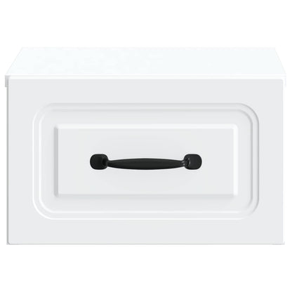 Mobiletto da notte a muro 2 pz Bianco 34,5 x 33 x 20 cm