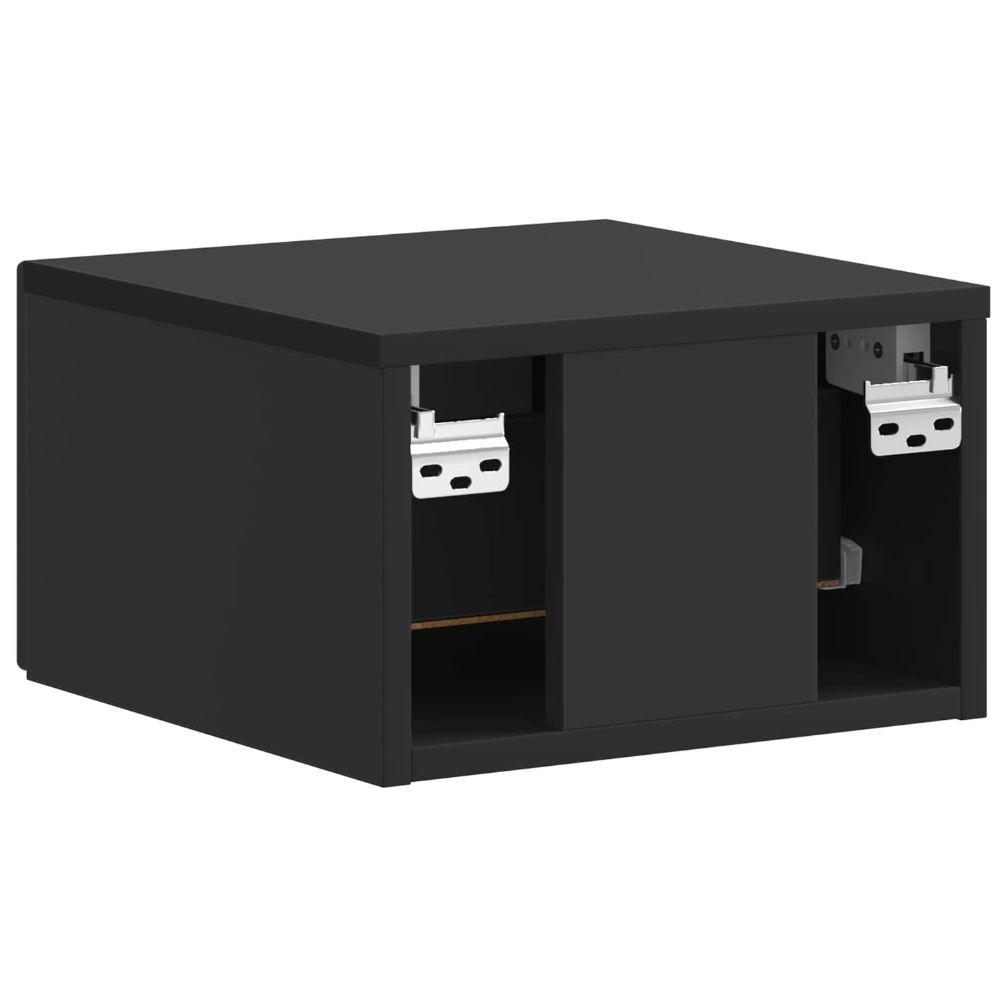 Mobiletto da notte a muro con cassetto Nero 34,5 x 33 x 20 cm | homemem39