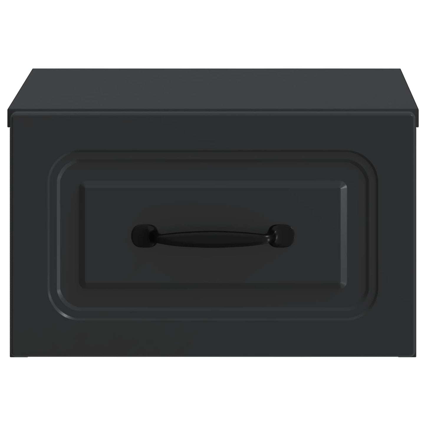 Mobiletto da notte a muro con cassetto Nero 34,5 x 33 x 20 cm | homemem39