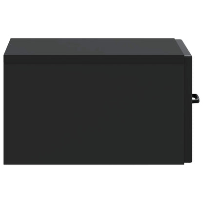 Mobiletto da notte a muro con cassetto Nero 34,5 x 33 x 20 cm | homemem39