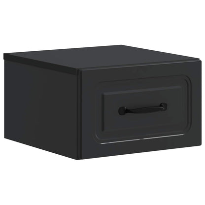Mobiletto da notte a muro 2 pcs Nero 34,5 x 33 x 20 cm | homemem39
