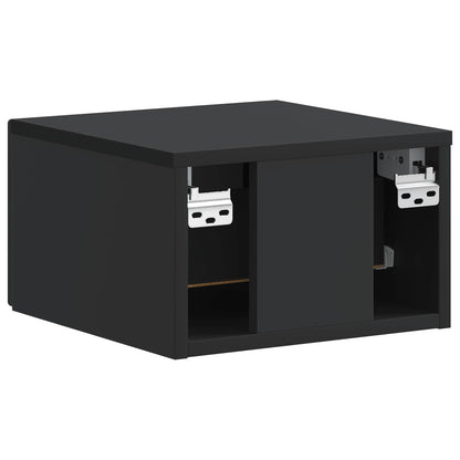 Mobiletto da notte a muro 2 pcs Nero 34,5 x 33 x 20 cm | homemem39