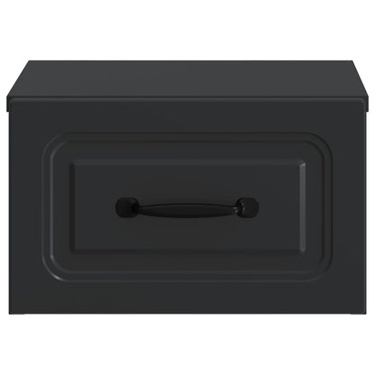 Mobiletto da notte a muro 2 pcs Nero 34,5 x 33 x 20 cm | homemem39