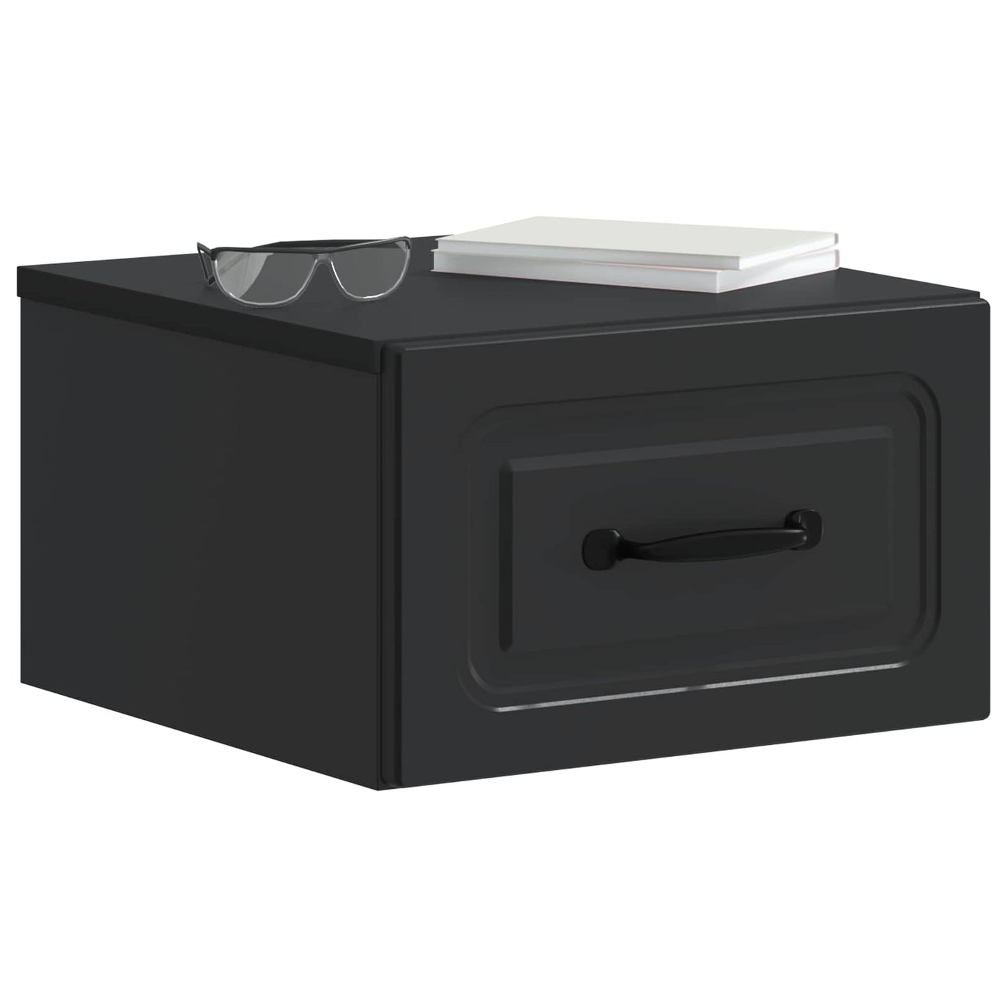 Mobiletto da notte a muro 2 pcs Nero 34,5 x 33 x 20 cm | homemem39