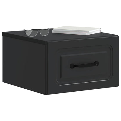 Mobiletto da notte a muro 2 pcs Nero 34,5 x 33 x 20 cm | homemem39