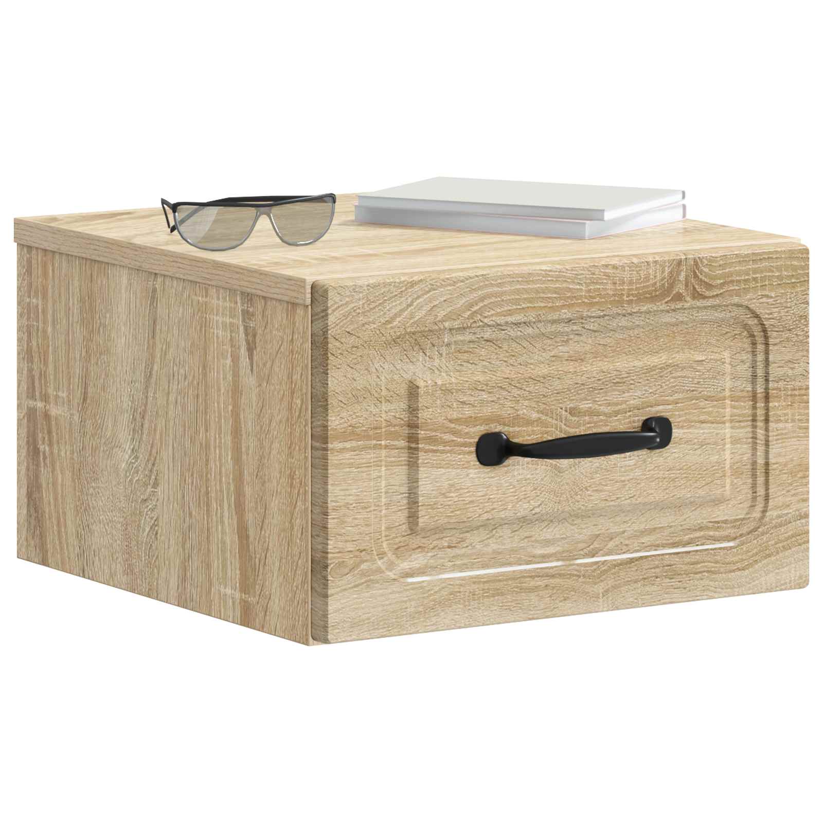 Mobiletto da notte a muro Rovere Sonoma 34,5 x 33 x 20 cm | homemem39