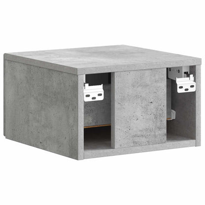 Mobiletto da notte a muro Grigio Cemento 34,5 x 33 x 20 cm | homemem39