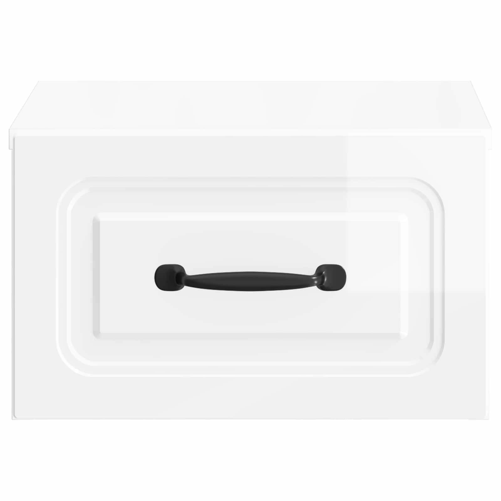 Mobiletto da notte a muro Bianco Lucido 34,5 x 33 x 20 cm | homemem39
