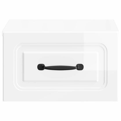 Mobiletto da notte a muro Bianco Lucido 34,5 x 33 x 20 cm | homemem39