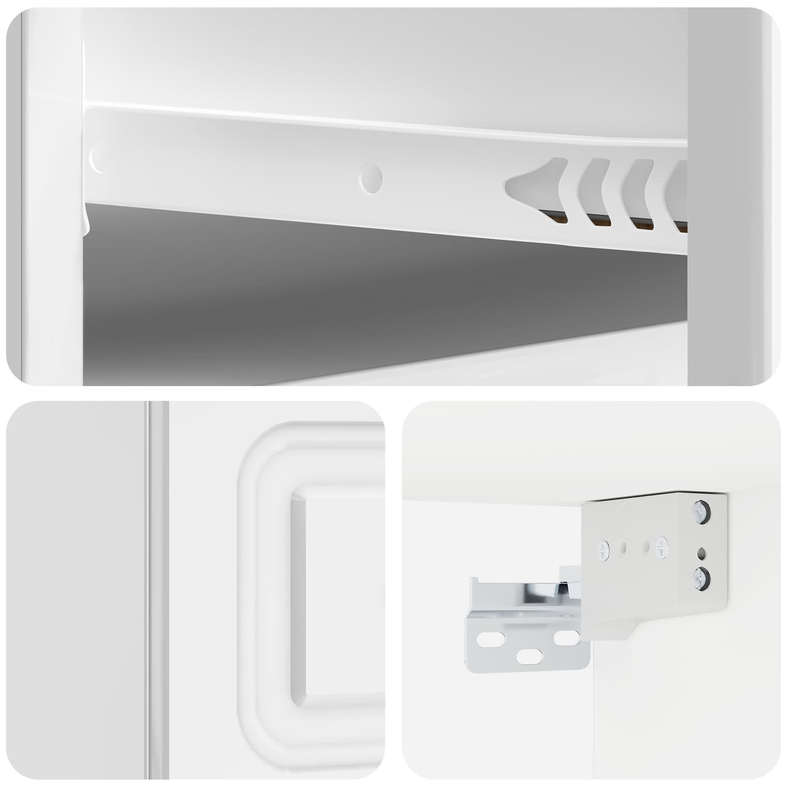 Mobiletto da notte a muro 2 pcs Bianco Lucido 34,5 x 33 x 20 cm | homemem39