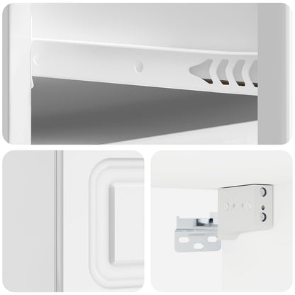 Mobiletto da notte a muro 2 pcs Bianco Lucido 34,5 x 33 x 20 cm | homemem39