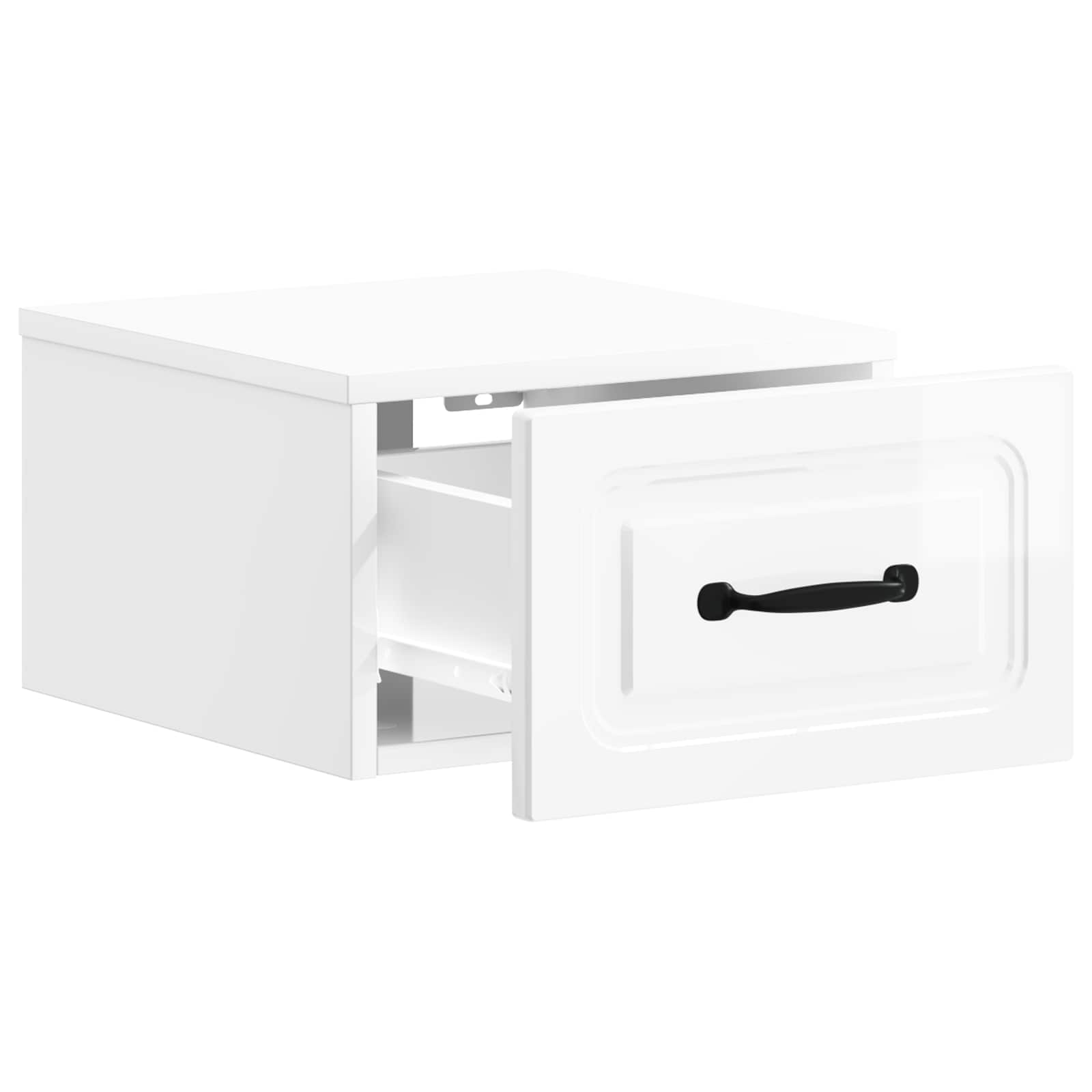 Mobiletto da notte a muro 2 pcs Bianco Lucido 34,5 x 33 x 20 cm | homemem39