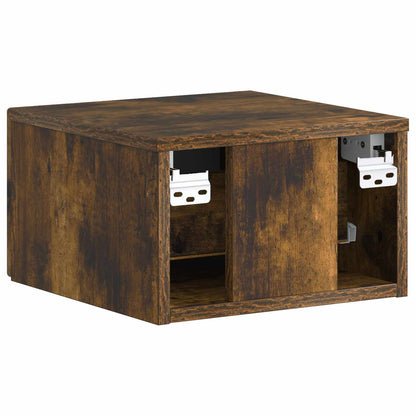 Mobiletto da notte a muro Rovere Fumo 34,5 x 33 x 20 cm | homemem39