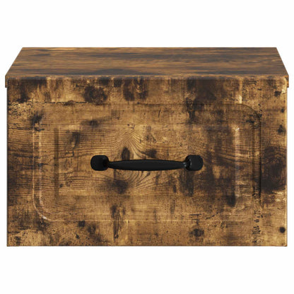 Mobiletto da notte a muro Rovere Fumo 34,5 x 33 x 20 cm | homemem39