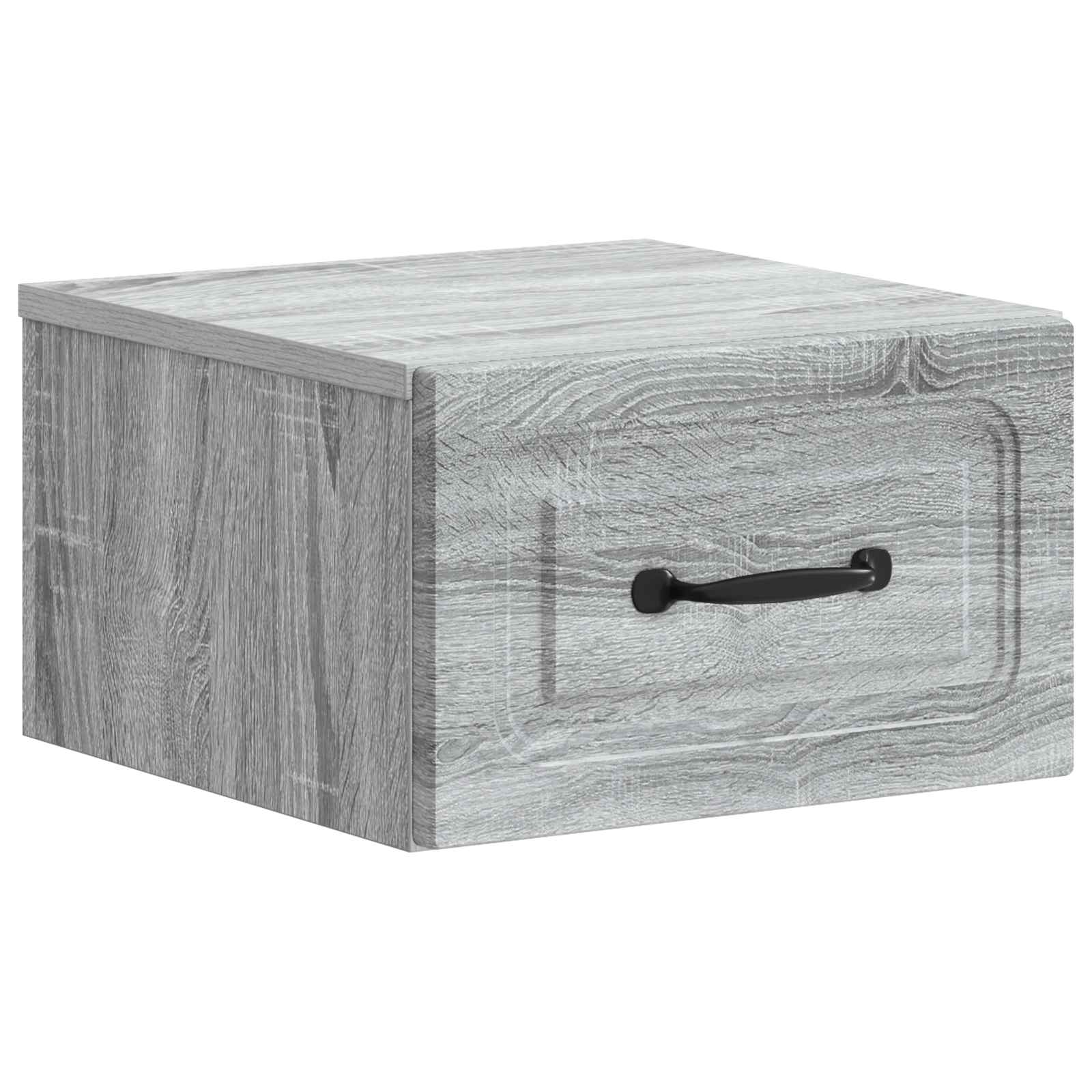 Mobiletto da notte a muro Grigio Sonoma 34,5 x 33 x 20 cm | homemem39