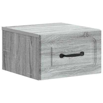 Mobiletto da notte a muro Grigio Sonoma 34,5 x 33 x 20 cm | homemem39