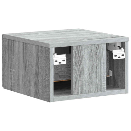 Mobiletto da notte a muro Grigio Sonoma 34,5 x 33 x 20 cm | homemem39