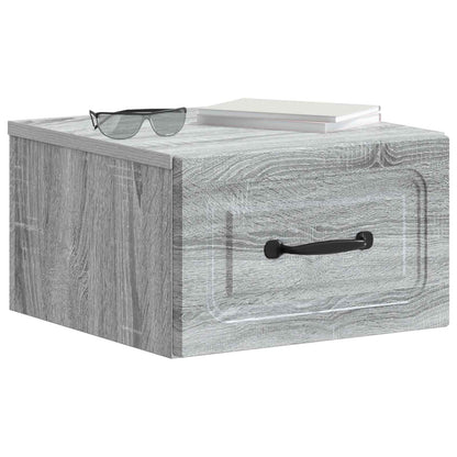 Mobiletto da notte a muro Grigio Sonoma 34,5 x 33 x 20 cm | homemem39