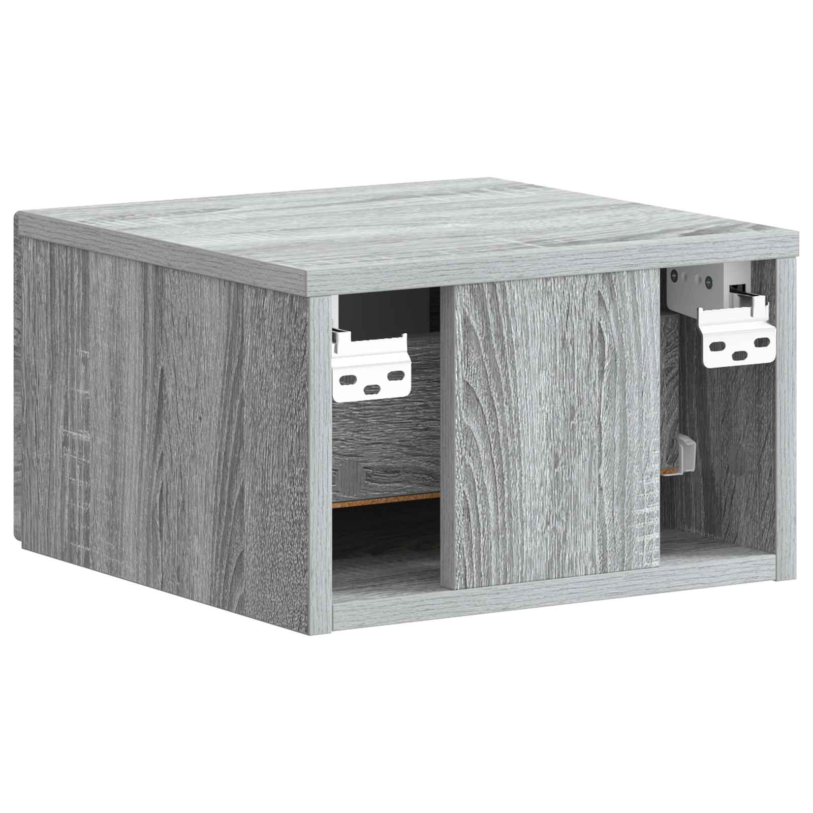 Mobiletto da notte a muro 2 pcs Grigio Sonoma 34,5 x 33 x 20 cm | homemem39