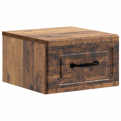 Mobiletto da notte a muro Legno antico 34,5 x 33 x 20 cm | homemem39