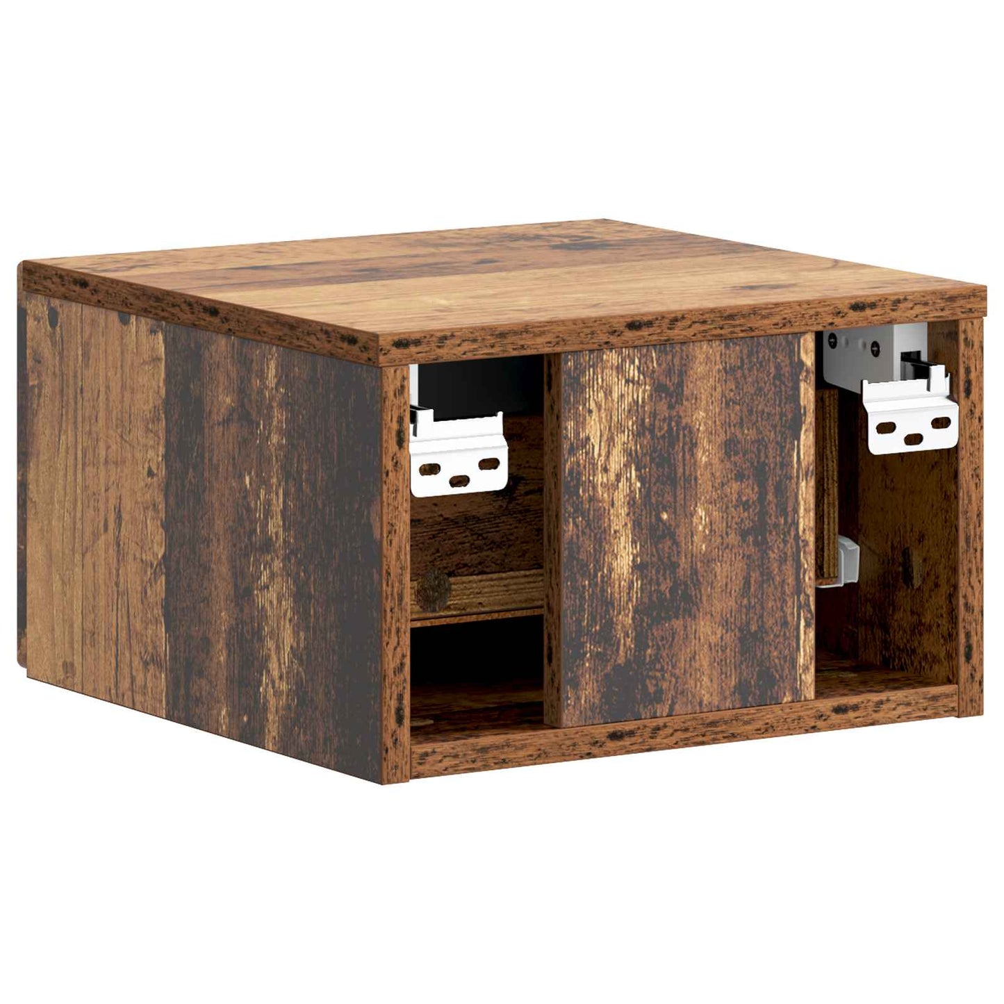 Mobiletto da notte a muro Legno antico 34,5 x 33 x 20 cm | homemem39