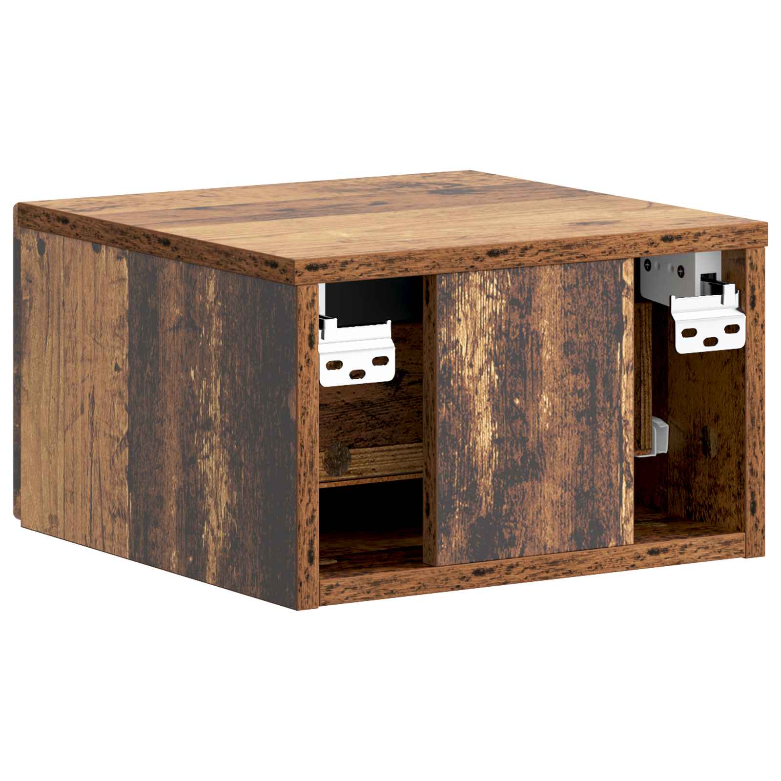 Mobiletto da notte a muro Legno antico 34,5 x 33 x 20 cm | homemem39
