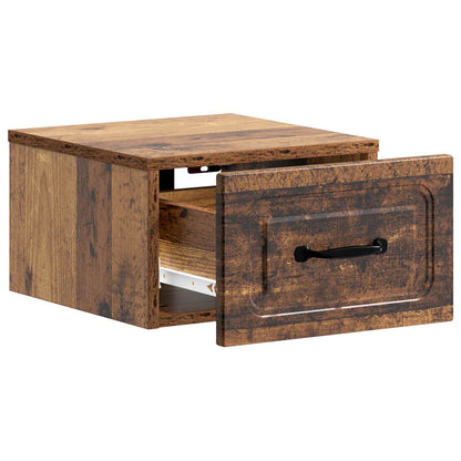 Mobiletto da notte a muro 2 pcs Legno antico 34,5 x 33 x 20 cm | homemem39