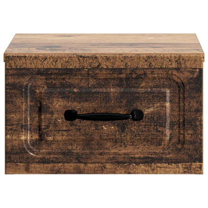 Mobiletto da notte a muro 2 pcs Legno antico 34,5 x 33 x 20 cm | homemem39