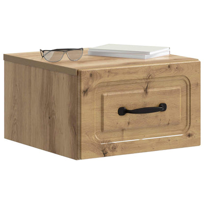 Mobiletto da notte a muro con cassetto 2 pcs Rovere Artigianale | homemem39