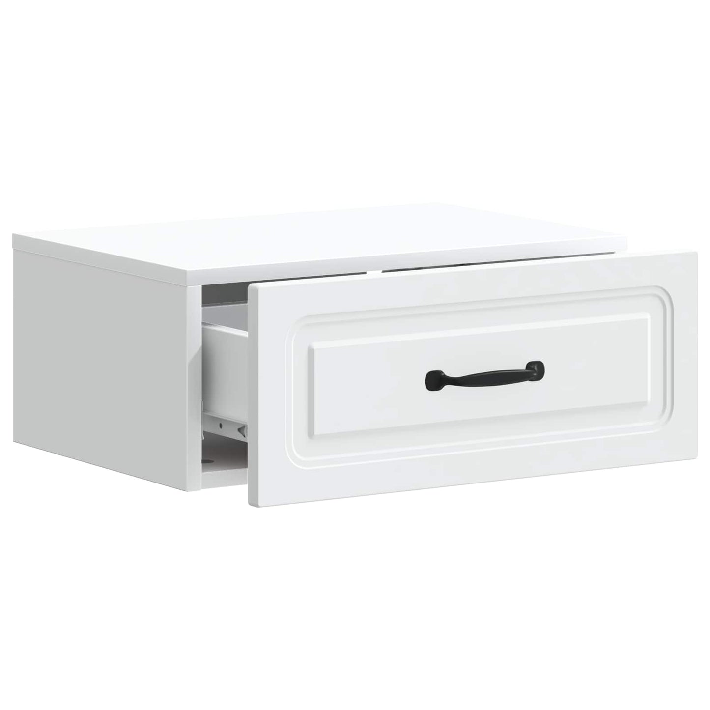 Mobiletto da notte a muro 2 pz Bianco 49 x 34,5 x 20 cm