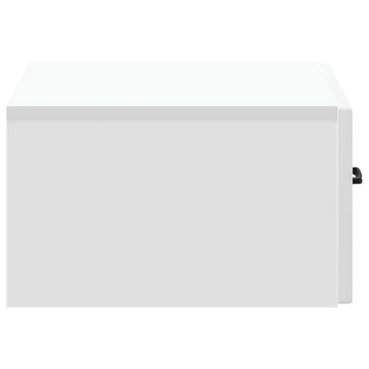 Mobiletto da notte a muro 2 pz Bianco 49 x 34,5 x 20 cm