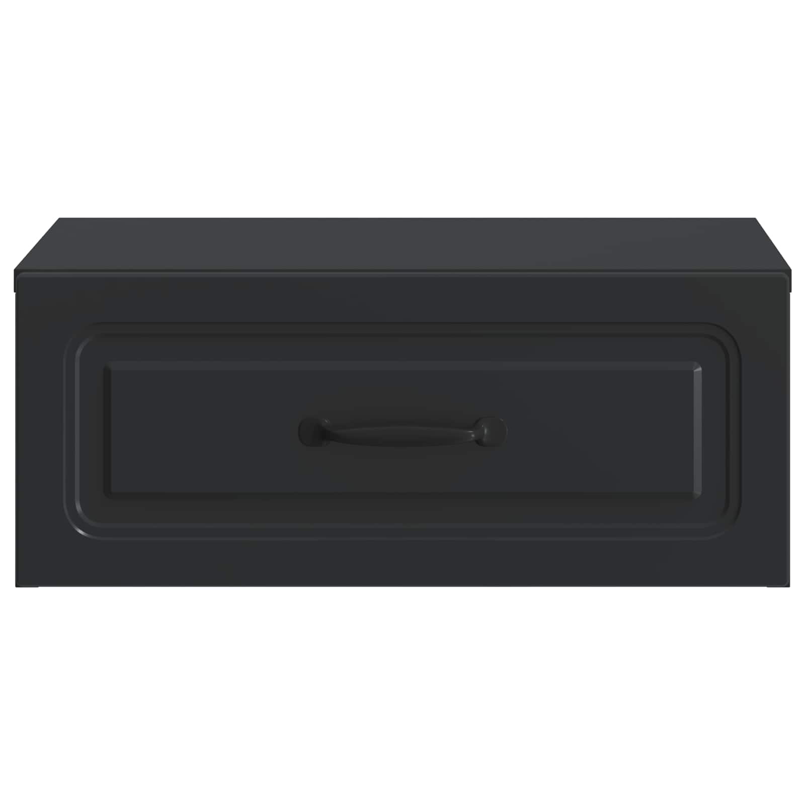 Mobiletto da notte a muro con cassetto Nero 49 x 34,5 x 20 cm | homemem39