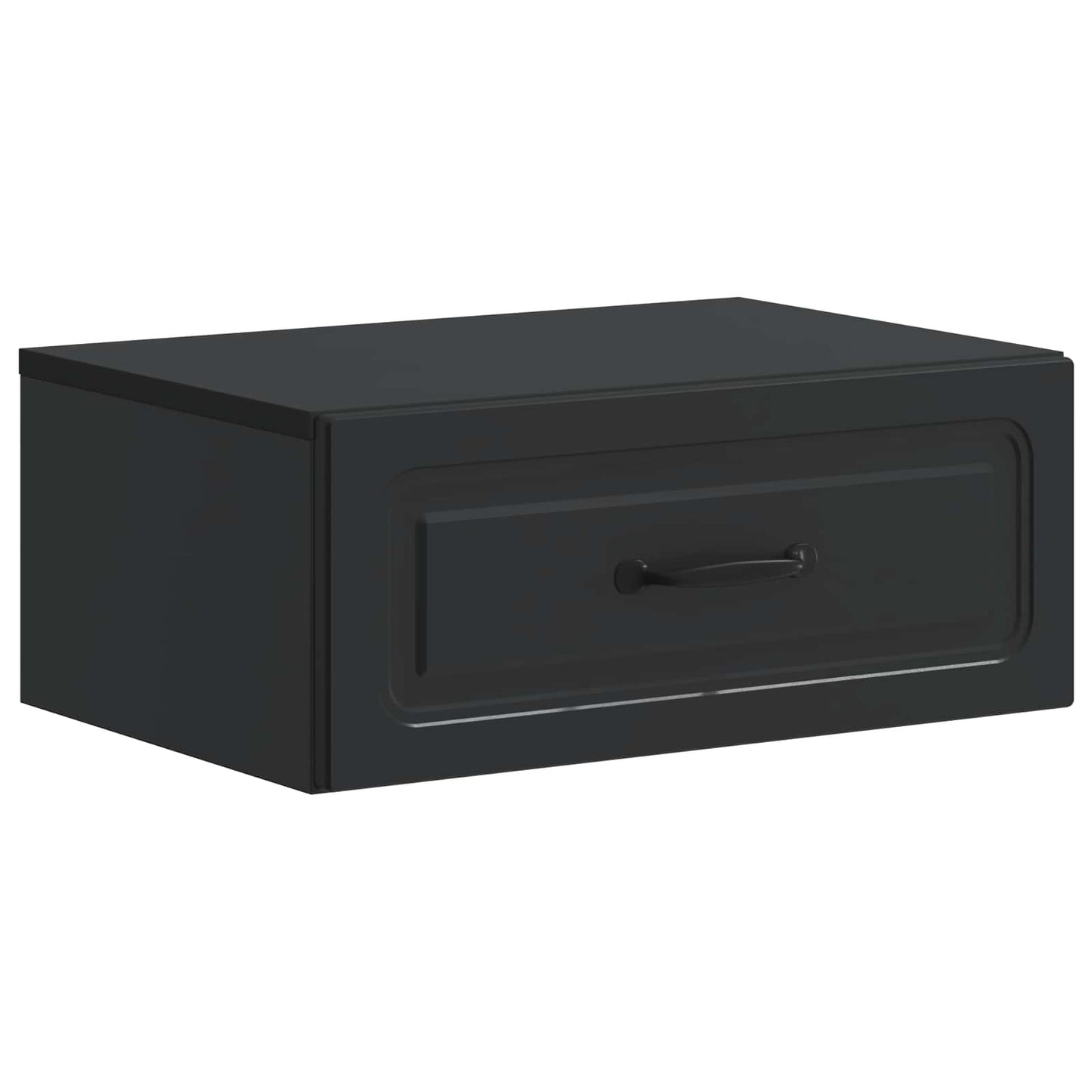 Mobiletto da notte a muro 2 pz Nero 49 x 34,5 x 20 cm