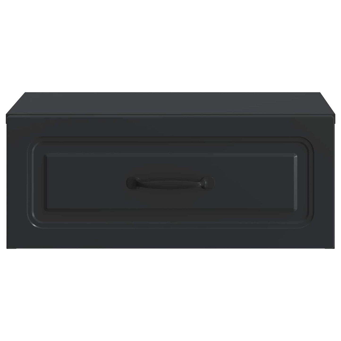 Mobiletto da notte a muro 2 pcs Nero 49 x 34,5 x 20 cm | homemem39