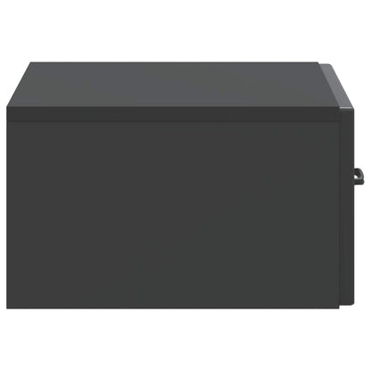 Mobiletto da notte a muro 2 pcs Nero 49 x 34,5 x 20 cm | homemem39