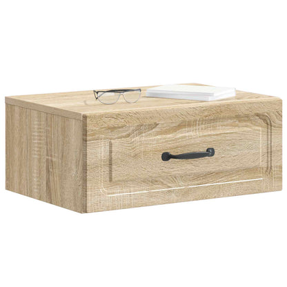 Mobiletto da notte a muro Rovere Sonoma 49 x 34,5 x 20 cm