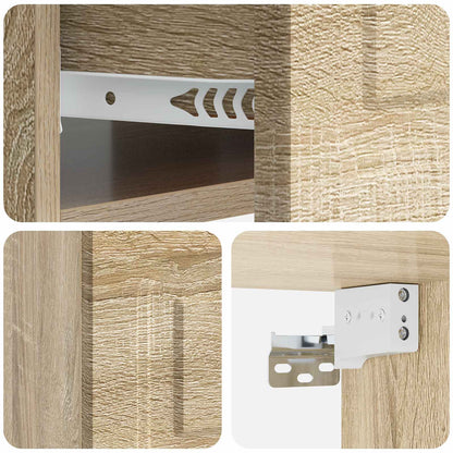 Mobiletto da notte a muro 2 pcs Rovere Sonoma 49 x 34,5 x 20 cm | homemem39