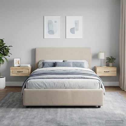 Mobiletto da notte a muro 2 pz Rovere Sonoma 49 x 34,5 x 20 cm
