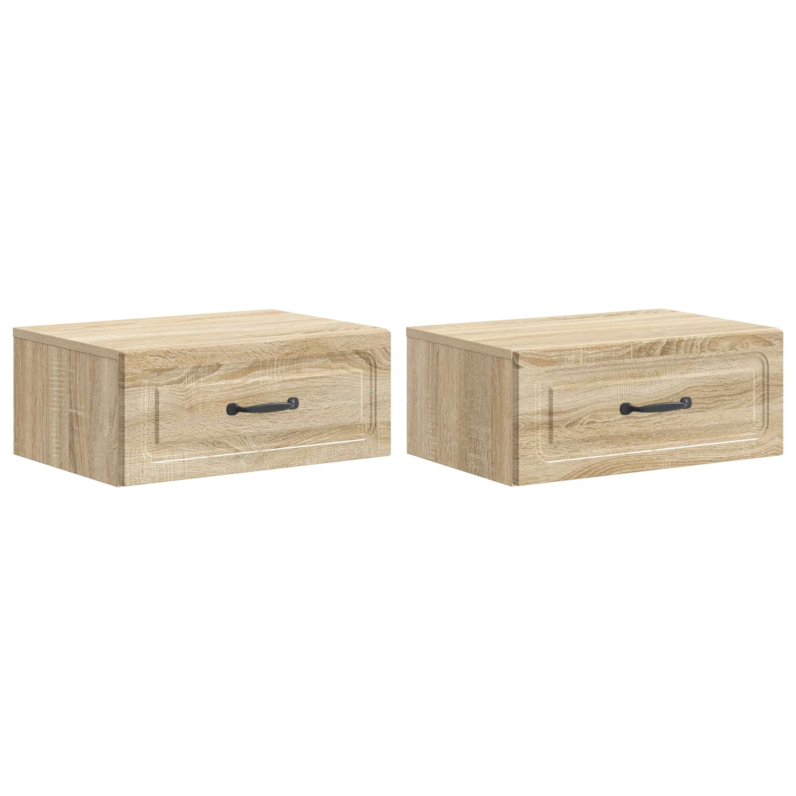 Mobiletto da notte a muro 2 pcs Rovere Sonoma 49 x 34,5 x 20 cm | homemem39